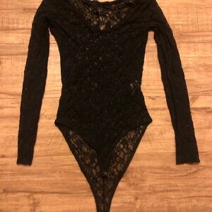 Stradivarius Black Lace Top